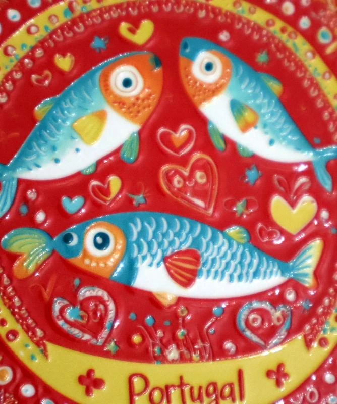 Aimant en céramique / Souvenir du Portugal - Carreau décoratif aux sardines – photo 4